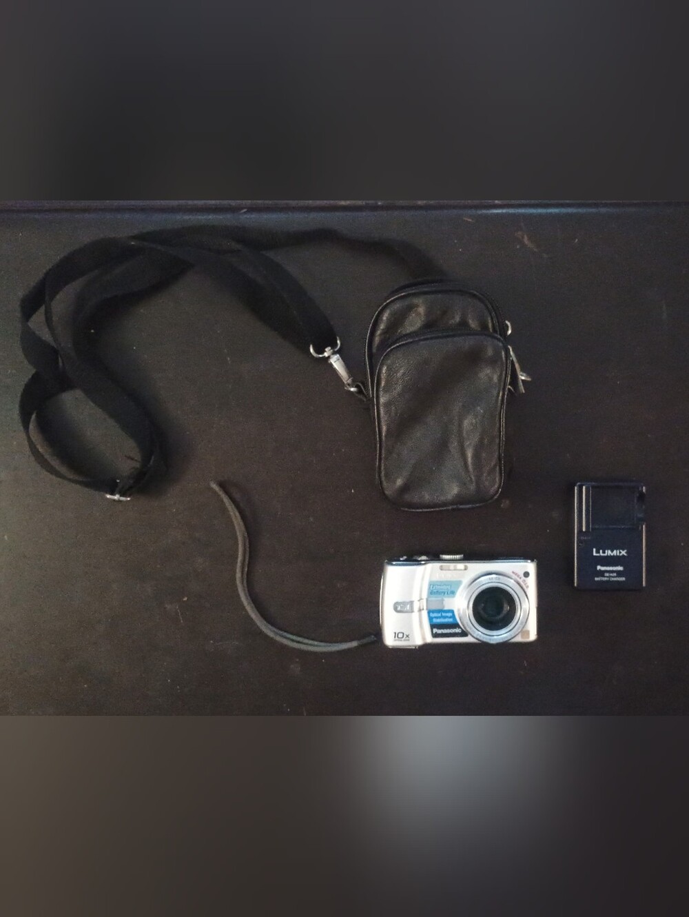 Panasonic Lumix Silver Digital Camera with Black Case, Strap & Battery